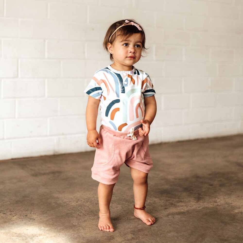 Snuggle Hunny - Rainbow Baby Short Sleeve Organic Bodysuit