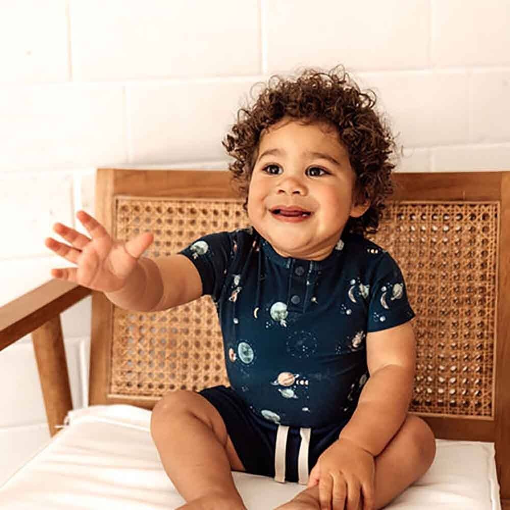 Snuggle Hunny - Milky Way Short Sleeve Organic Bodysuit