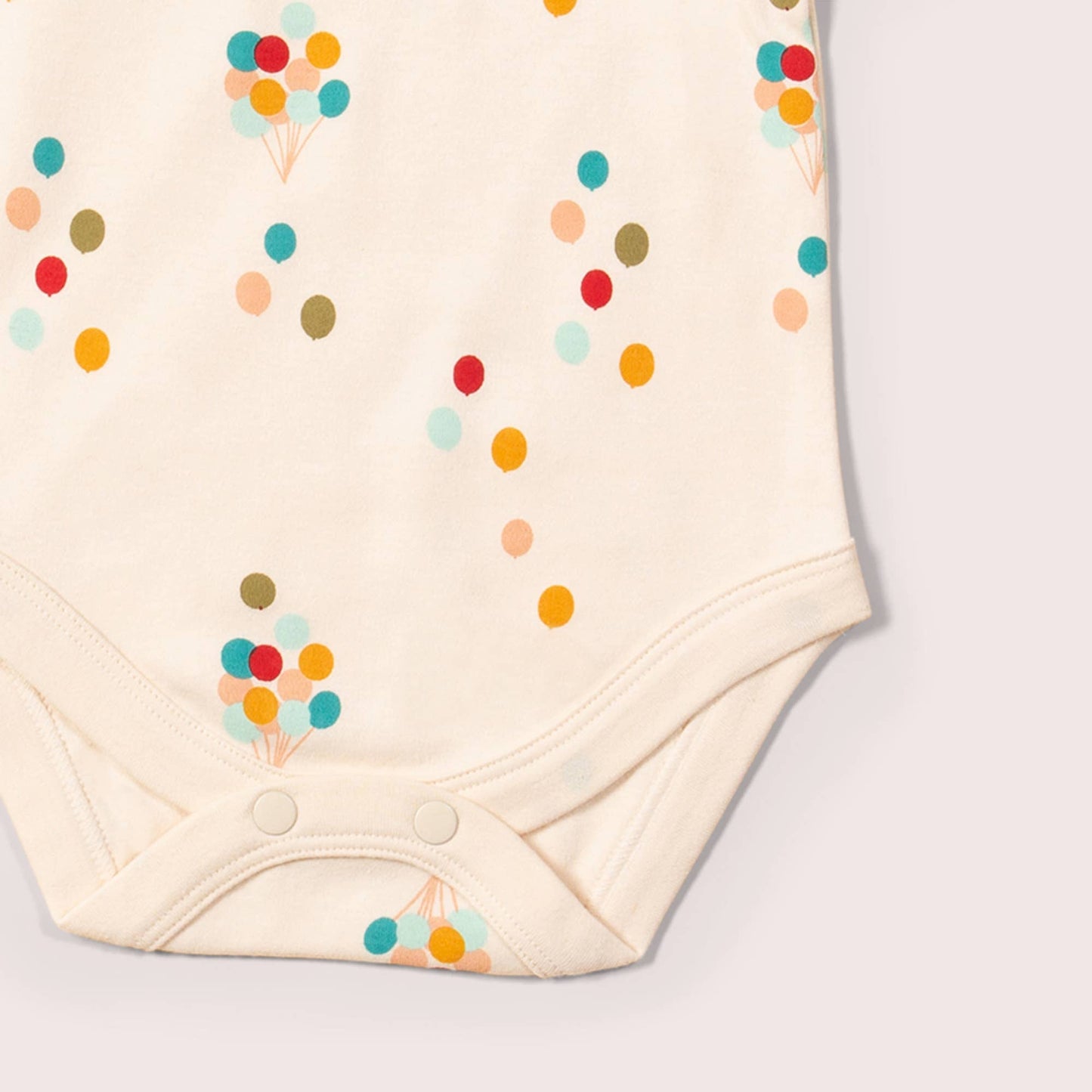 Little Green Radicals - Rainbow Balloons Organic Baby Bodysuit Set - 2 Pack