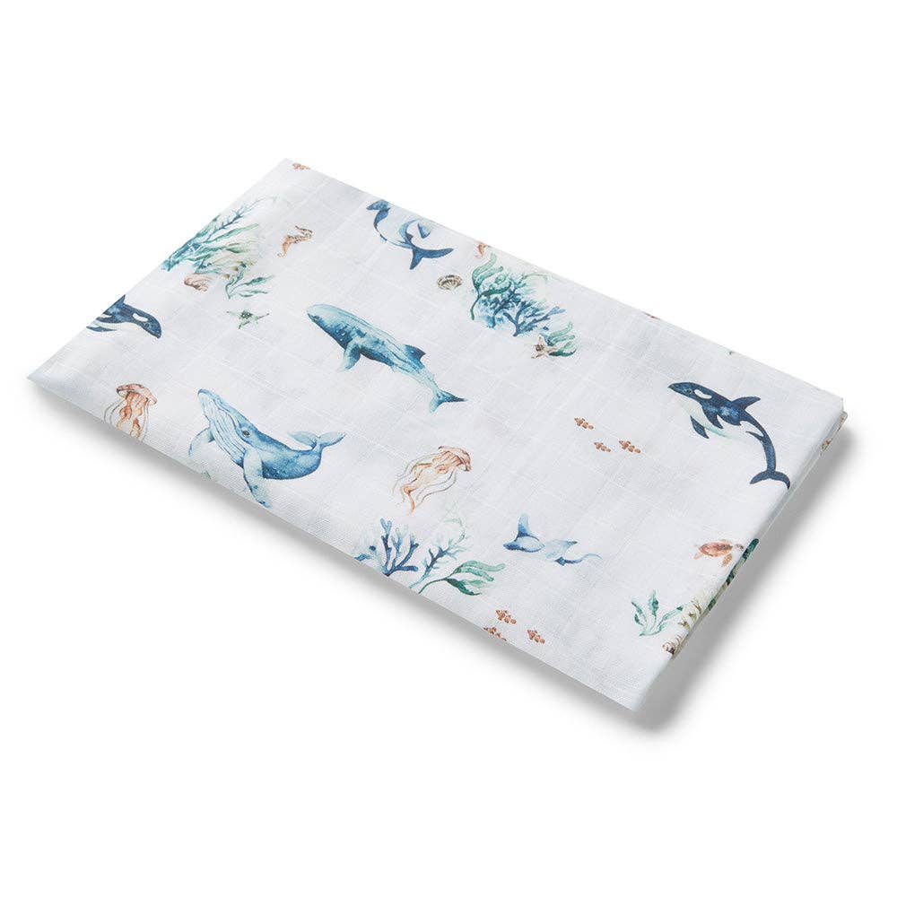 Snuggle Hunny - Ocean Organic Muslin Wrap