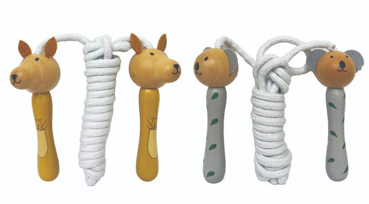 Wooden Koala & Kangaroo Skipping Rope