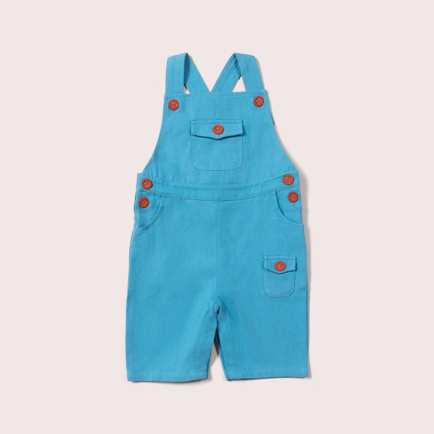 Little Green Radicals - Blue Moon Pocket Dungaree Shorts