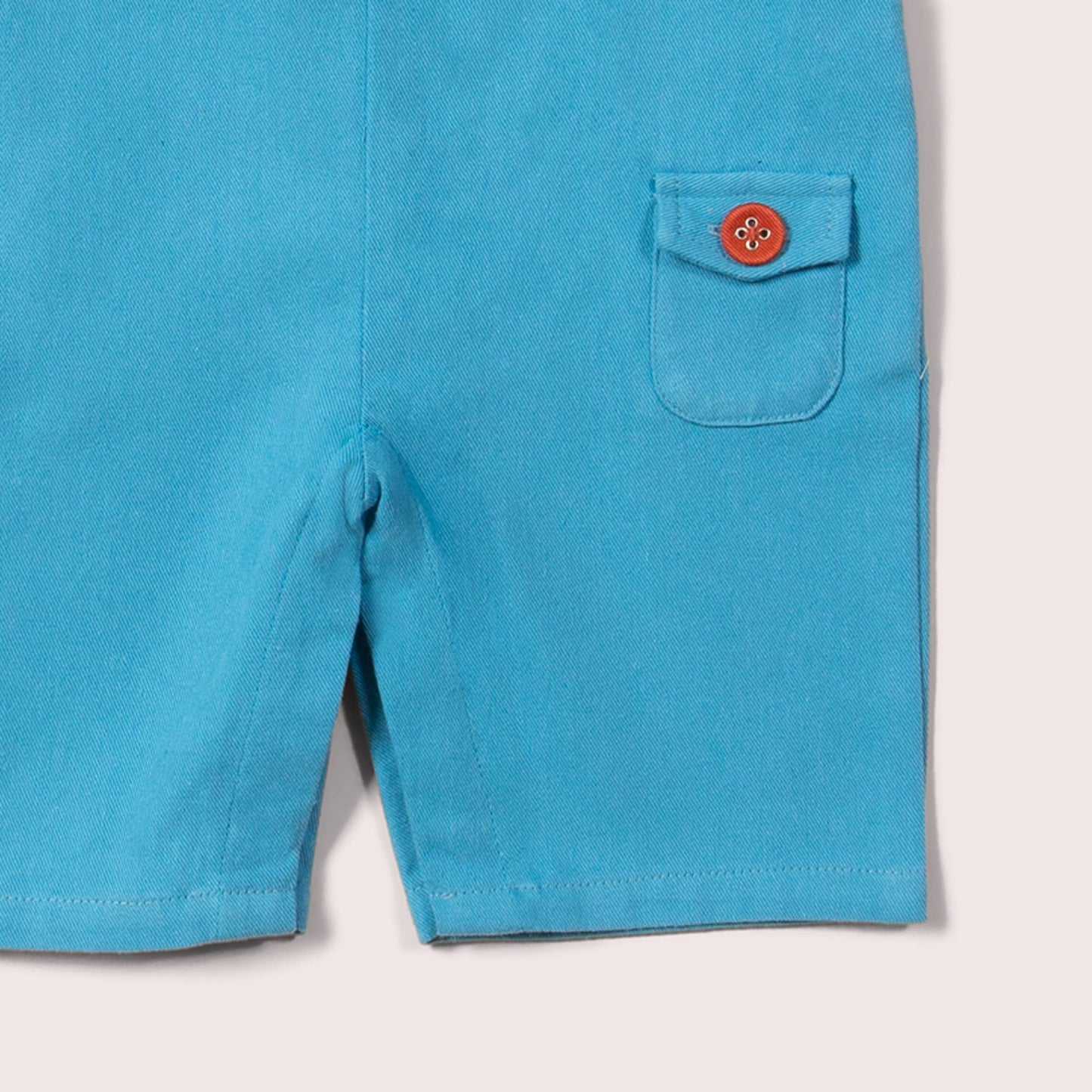 Little Green Radicals - Blue Moon Pocket Dungaree Shorts