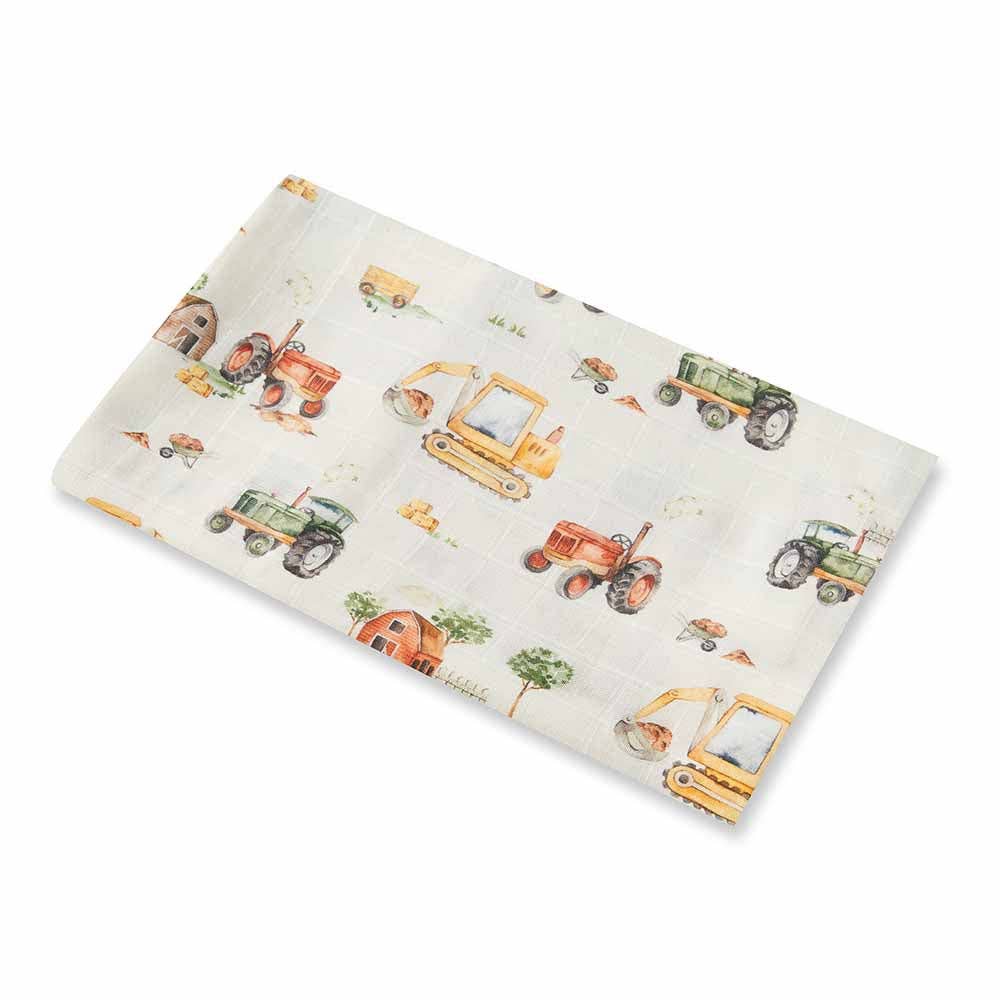 Snuggle Hunny Diggers & Tractors Organic Muslin Wrap