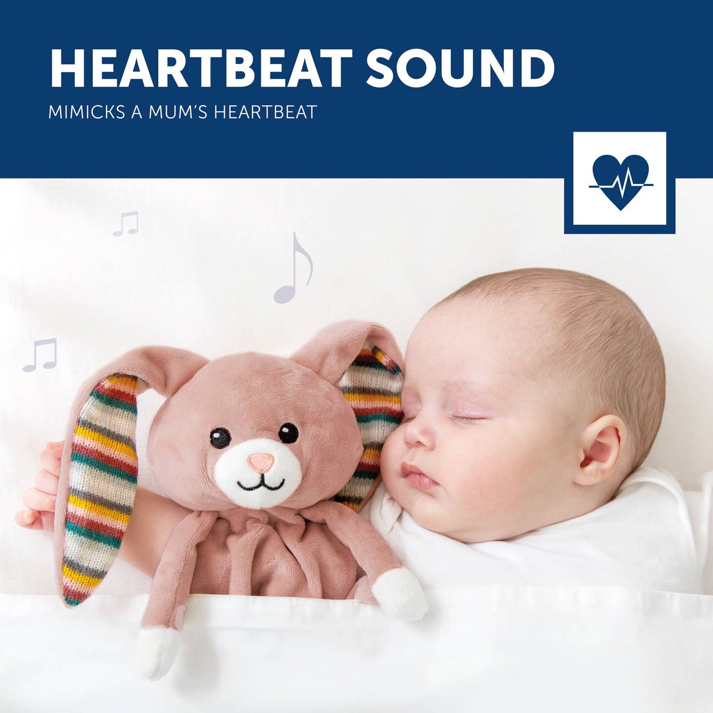 Zazu - Becky the Bunny Comforter - Sound Machine with Heartbeat