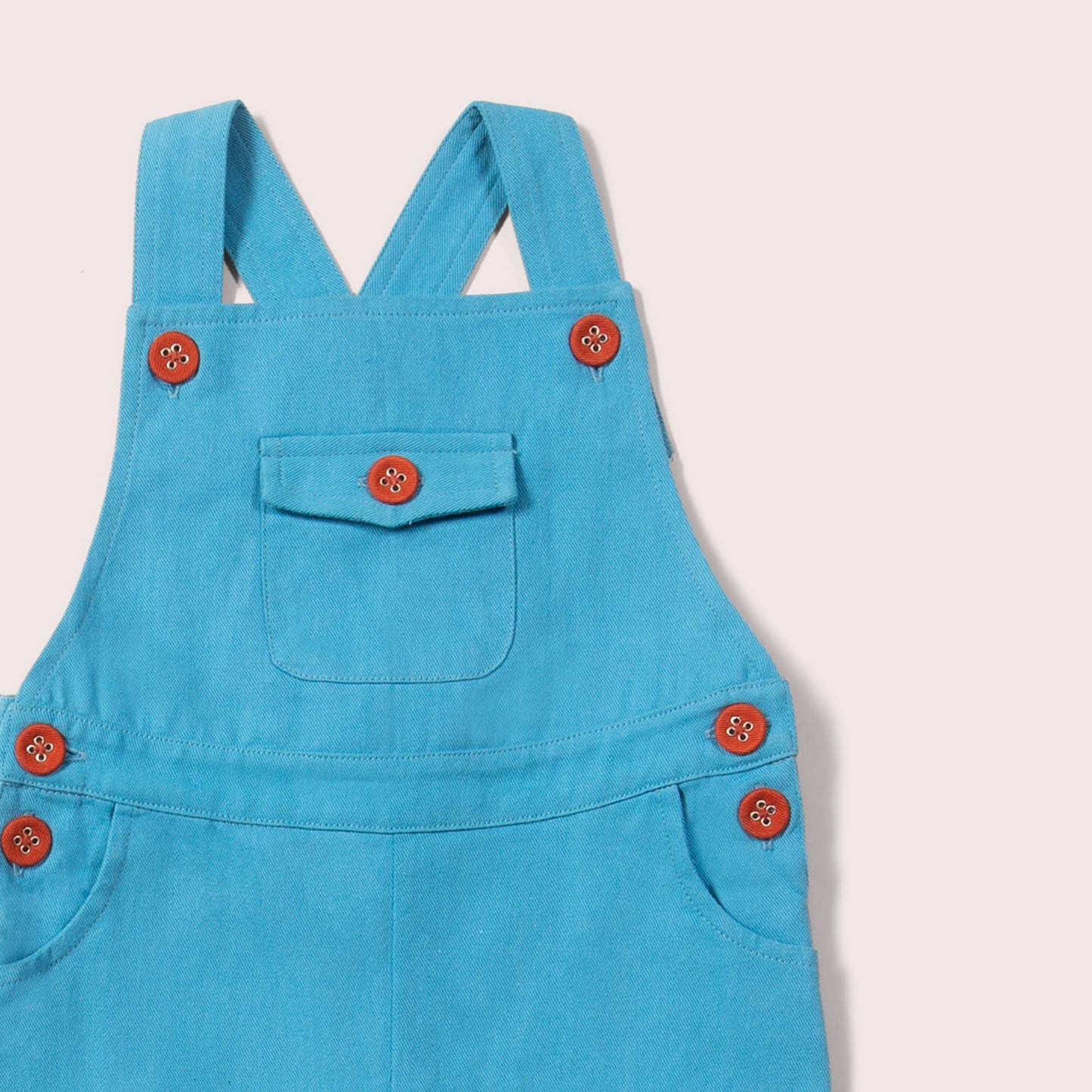 Little Green Radicals - Blue Moon Pocket Dungaree Shorts