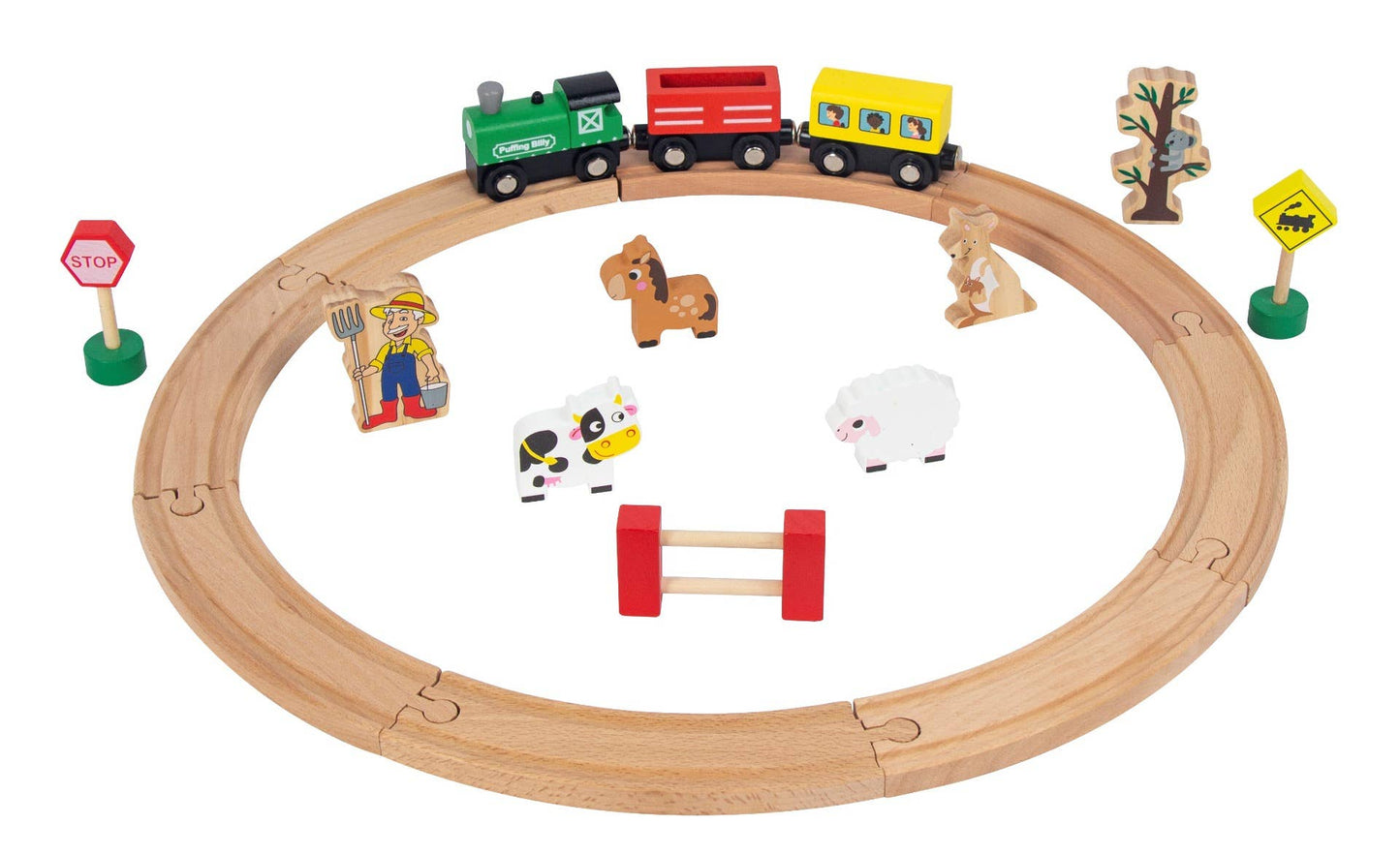 Toyslink Wooden Magnetic Train Play Set