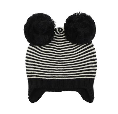 Bebe Angus Stripe Pom Pom Knitted Beanie