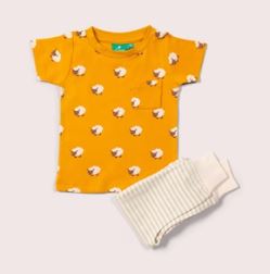 Little Green Radicals - Counting Sheep Organic T-Shirt & Jogger Playset