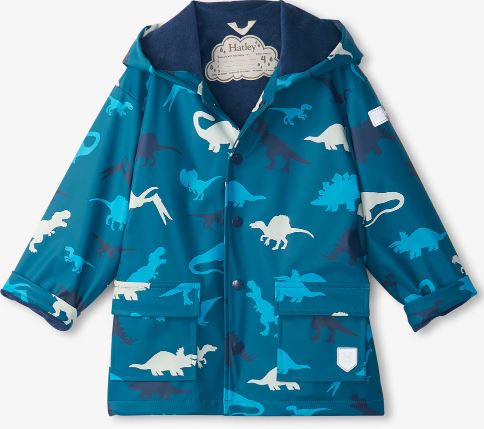 Hatley Raincoat Toddler Real Dino Colour Changing