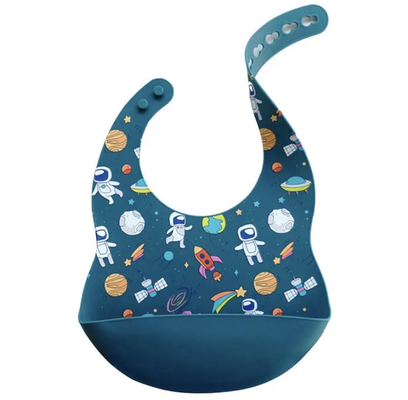 Silicone Feeding Bibs with Quirky Designs