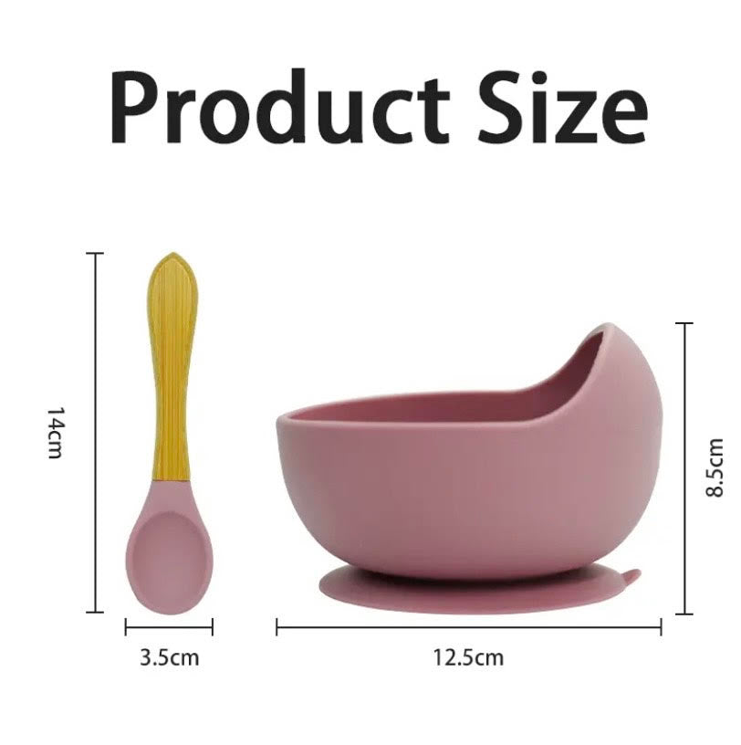 Silicone Feeding Bowl & Spoon