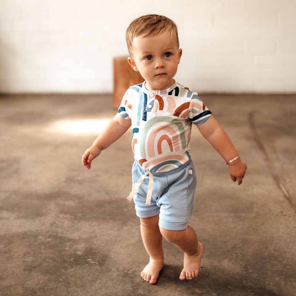 Snuggle Hunny - Rainbow Baby Short Sleeve Organic Bodysuit