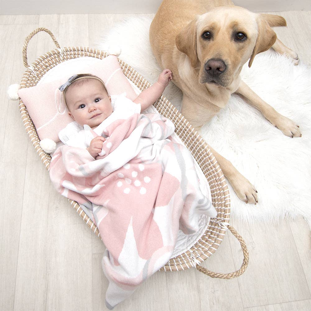 Living Textiles - Knitted Pram Blanket - Meadow