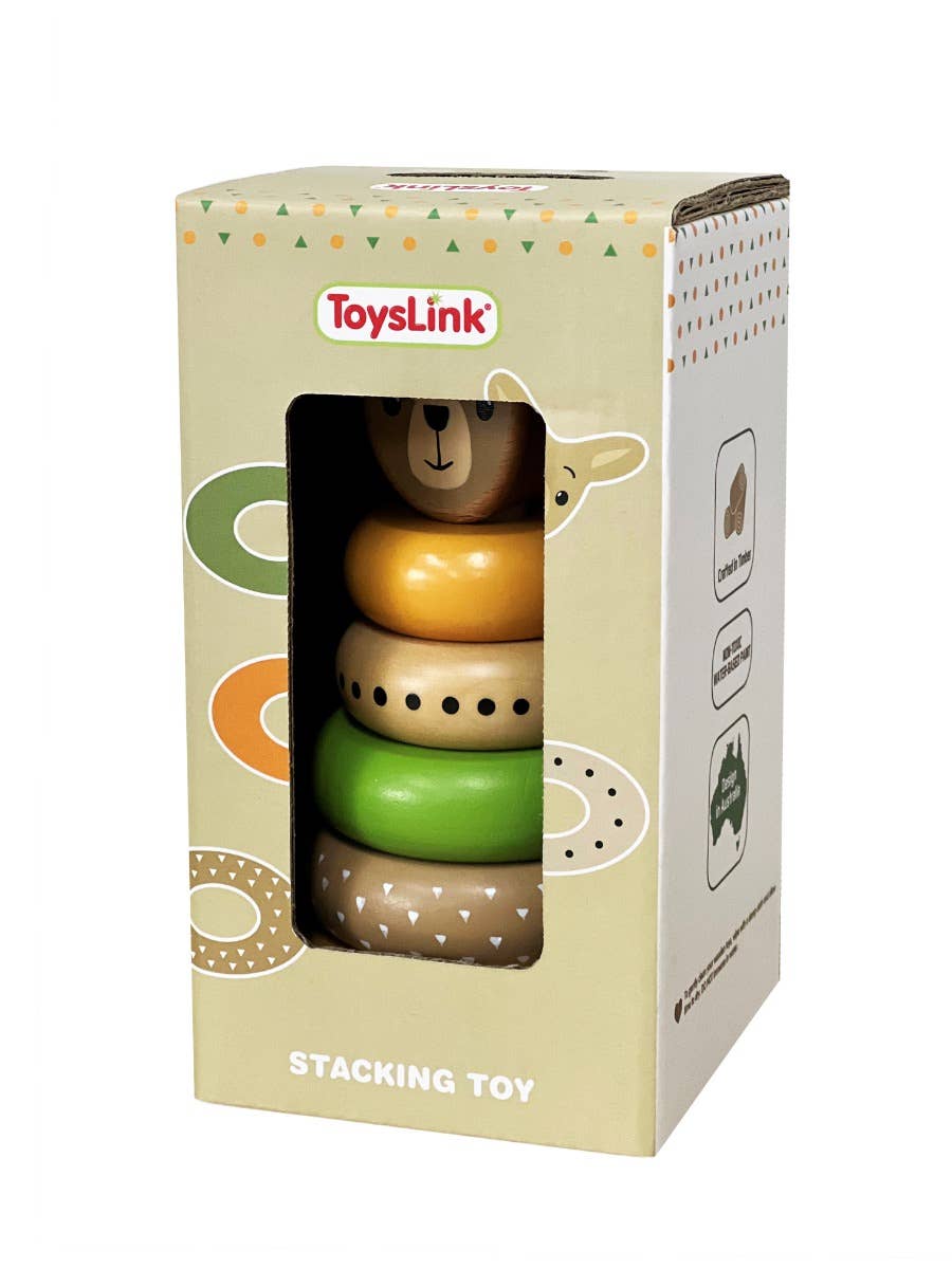 Wooden Kangaroo Stacking Toy