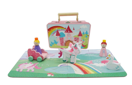 Toyslink Unicorn Playset With Puzzle In Tin