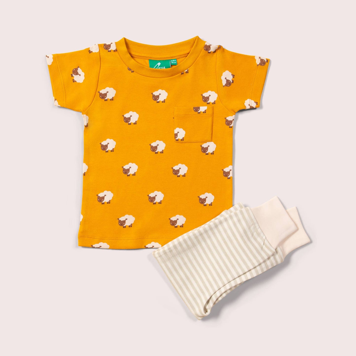 Little Green Radicals - Counting Sheep Organic T-Shirt & Jogger Playset