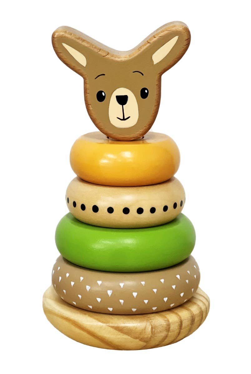 Wooden Kangaroo Stacking Toy