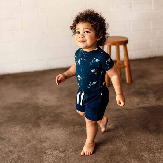 Snuggle Hunny - Milky Way Short Sleeve Organic Bodysuit