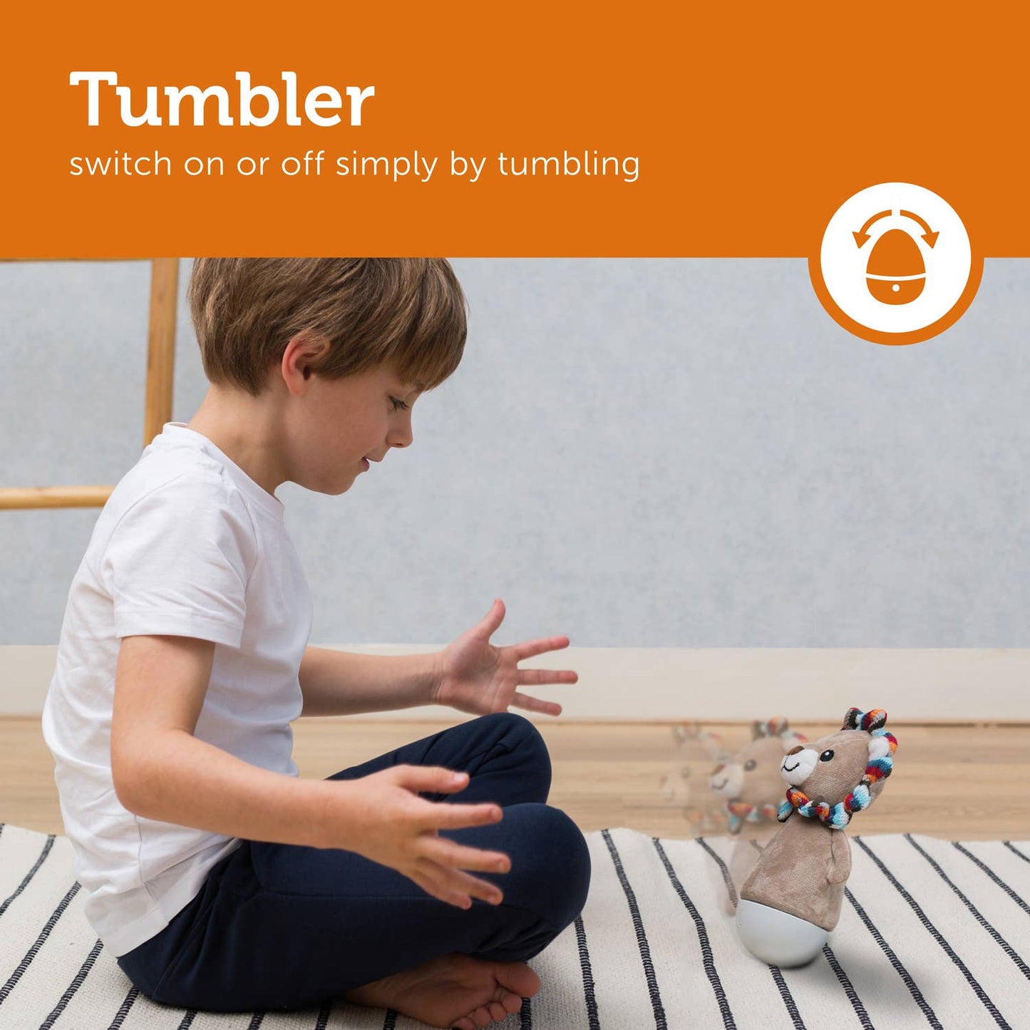 Zazu - Lex, Zack & Elli - Tumbler Nightlight with Cry Sensor