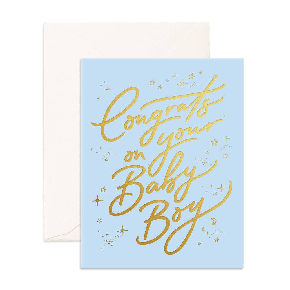 Fox & Fallow - Congrats Baby Boy Greeting Card